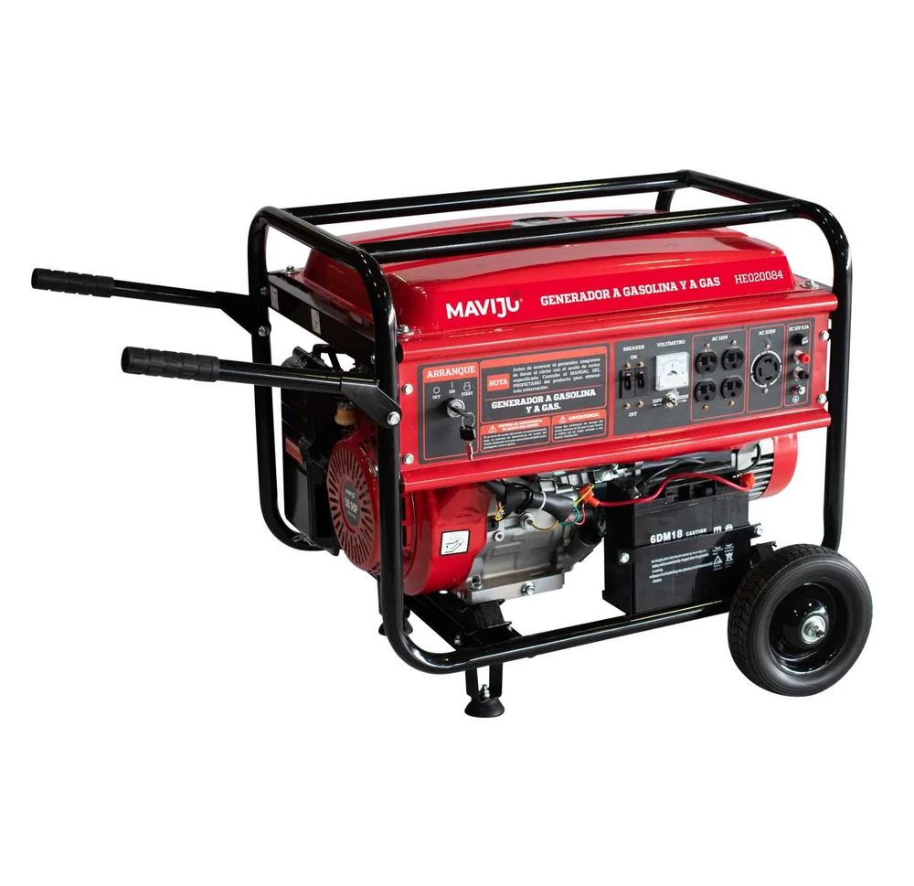 Generador a gasolina y gas 7,5 kW (8 kW máx.) 110/220 V