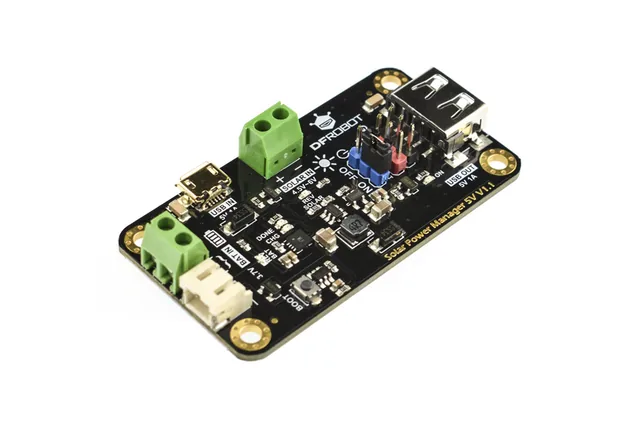 DFRobot gestor de energía solar 5 V MPPT para baterías de litio — DFRobot