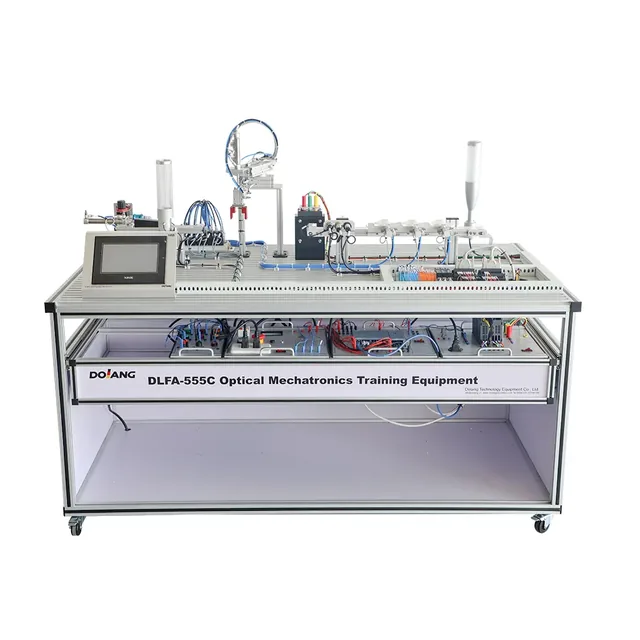 Equipo de laboratorio de mecatrónica para PLC Dolang DLFA-555C — Dolang