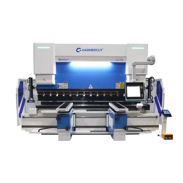 Plegadora CNC HARMERCUT Genius WE67K-160T/3200 6+1 ejes con control láser — HARMERCUT (Huiduan)