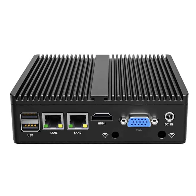 Mini PC sin ventilador para automatización y firewall JIERUICC GT2L2C — JIERUICC