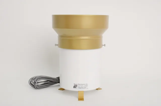 Pluviómetro de cubeta basculante con colector de 200 mm Texas Electronics TR-525-W2 — Texas Electronics