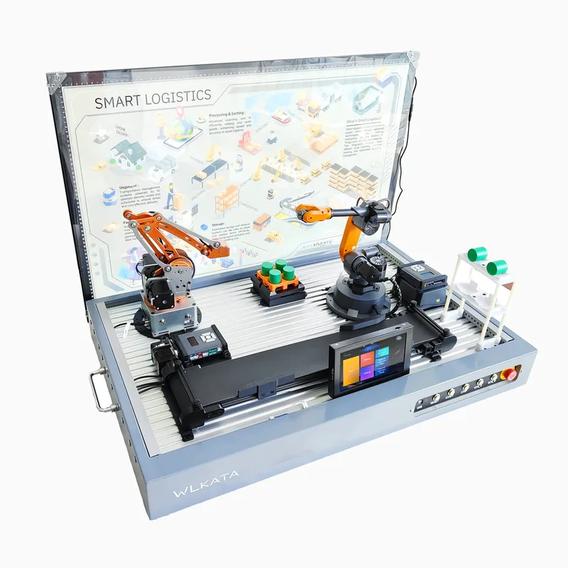 Celda de Almacén Logístico WLKATA Mirobot y MT4 con Pantalla Táctil — WLKATA