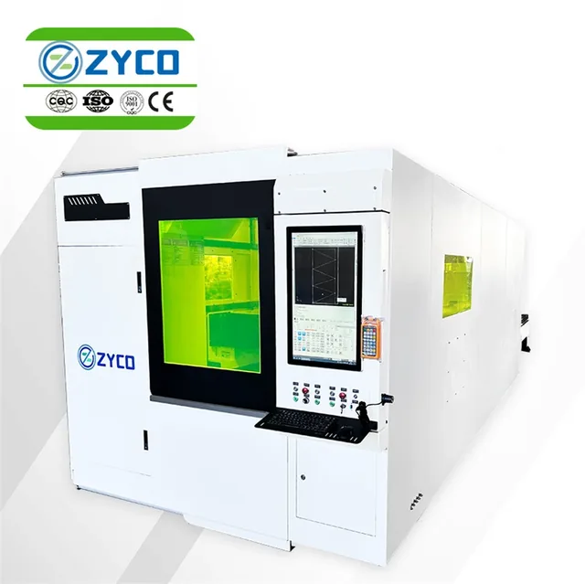 Cortadora láser de fibra ZYCO cerrada con mesa intercambiable — ZYCO